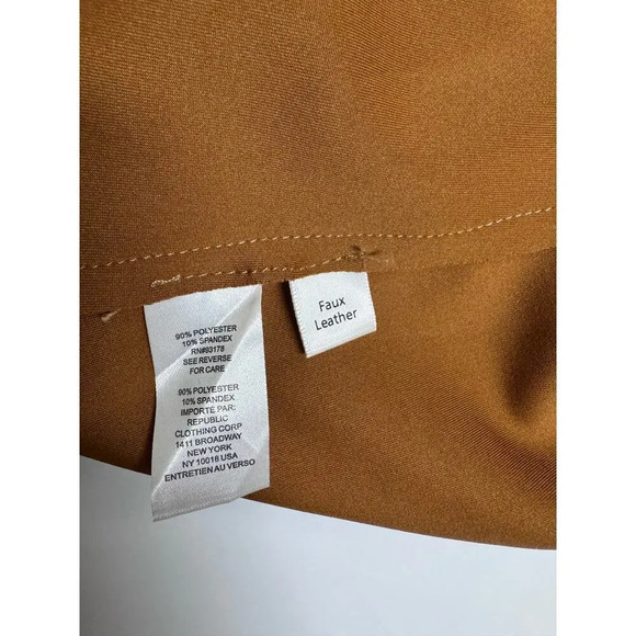 Tahari Woman Brown Suede Faux Leather Open Front Long Jacket Shacket Size 1X - Picture 7 of 8